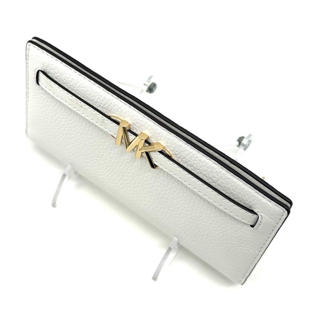 Michael Kors Reed Large Snap Bifold Wallet Optic White - Picture 7 of 9